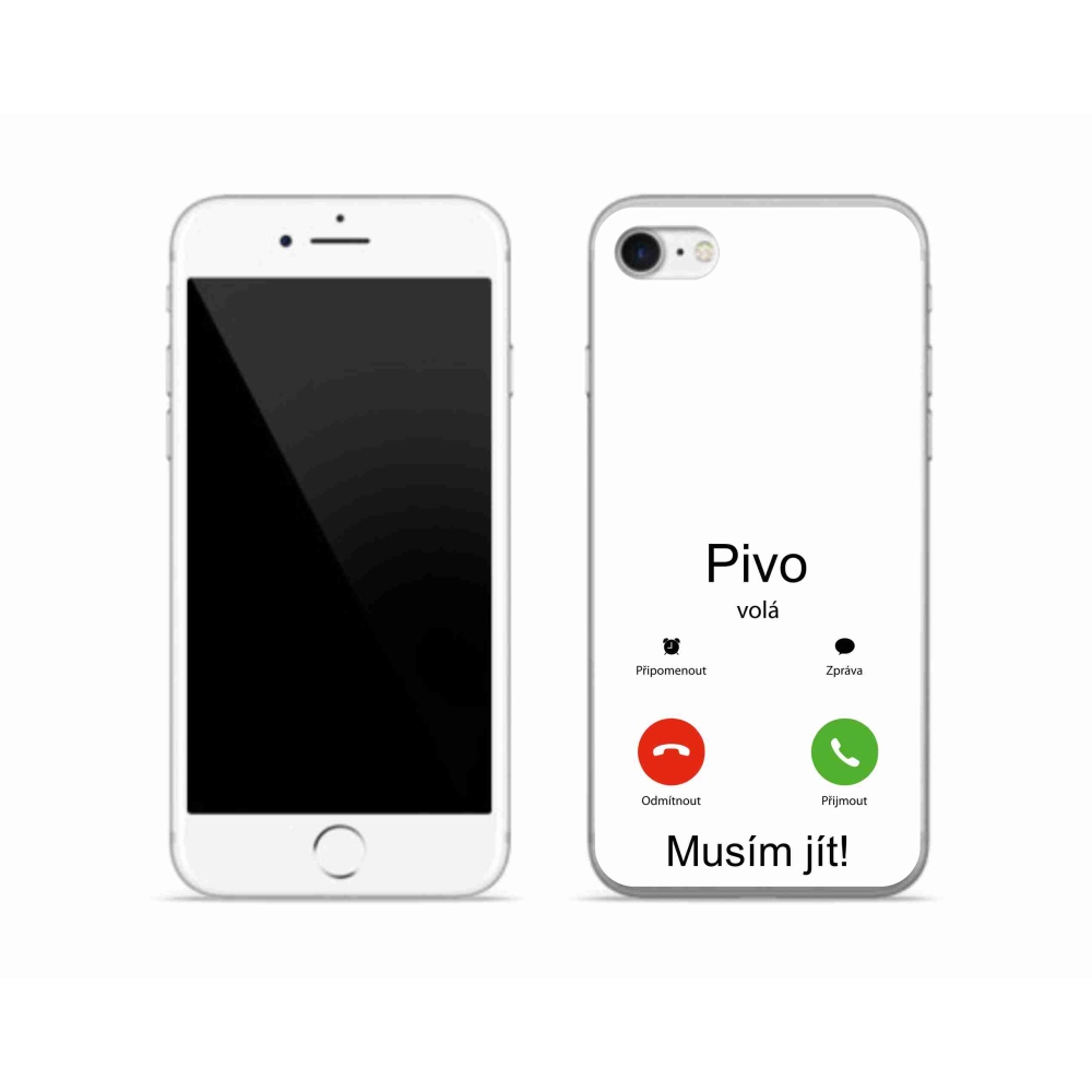 Gél borítás mmCase iPhone SE (2022) - sör hívások fehér háttérrel