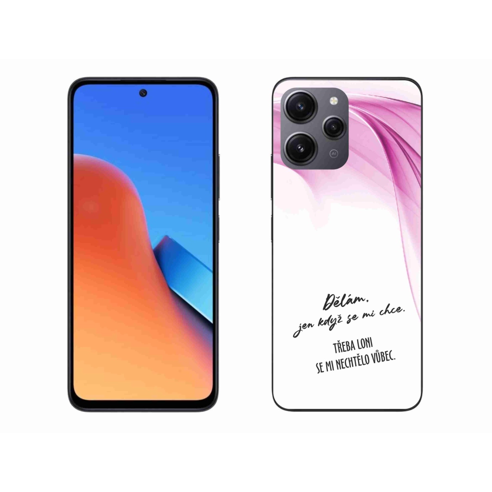 Gél borító mmCase a Xiaomi Redmi 12-hez - vicces szöveg 12 fehér háttérrel