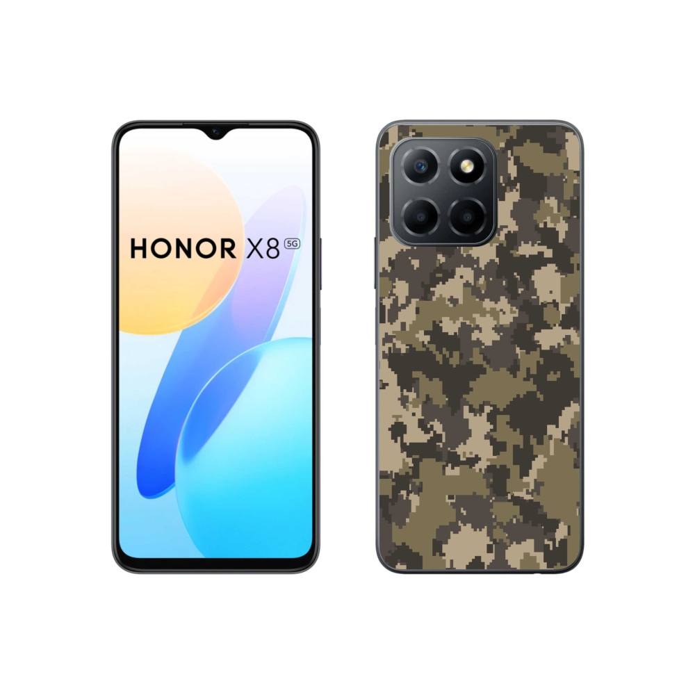 Zselés borítás mmCase a Honor X8 5G/70 Lite 5G számára - álcázó mintázat 12