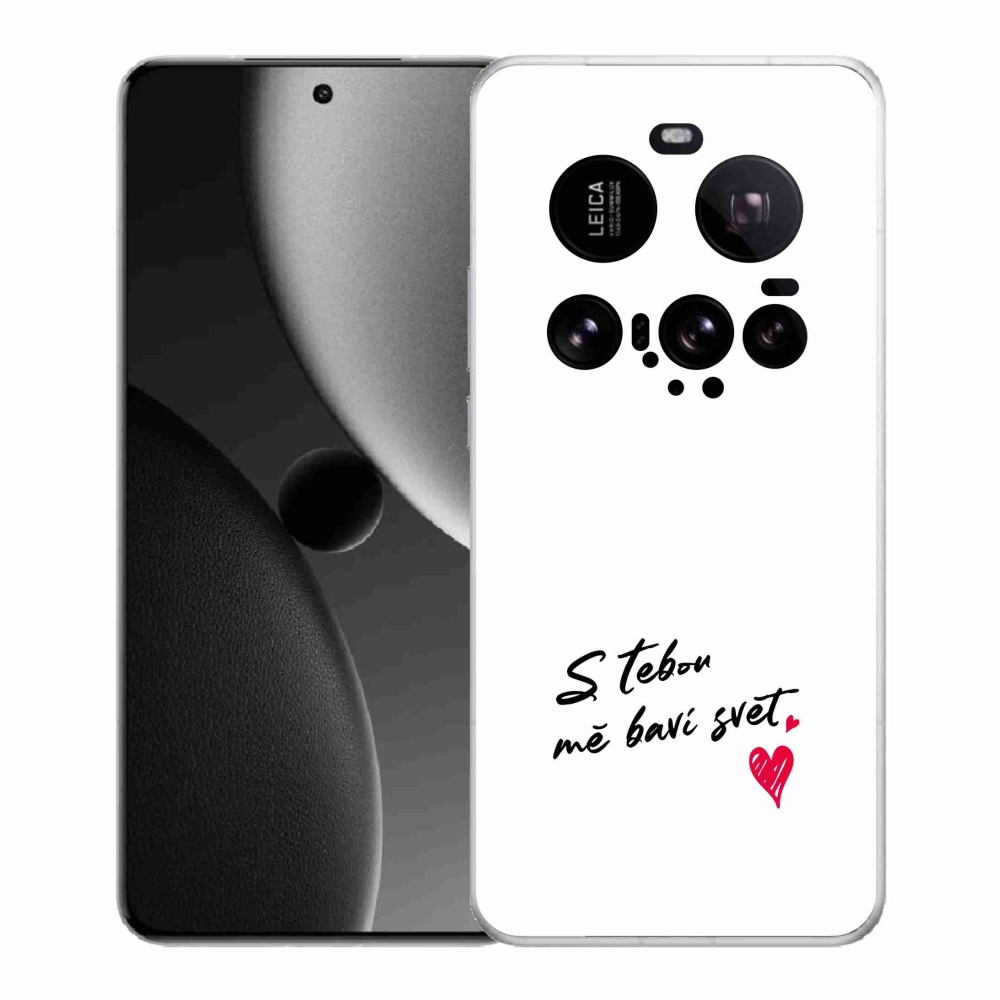 Gél borító mmCase a Xiaomi 15 Ultra számára - szerelem szöveg 1 fehér háttér