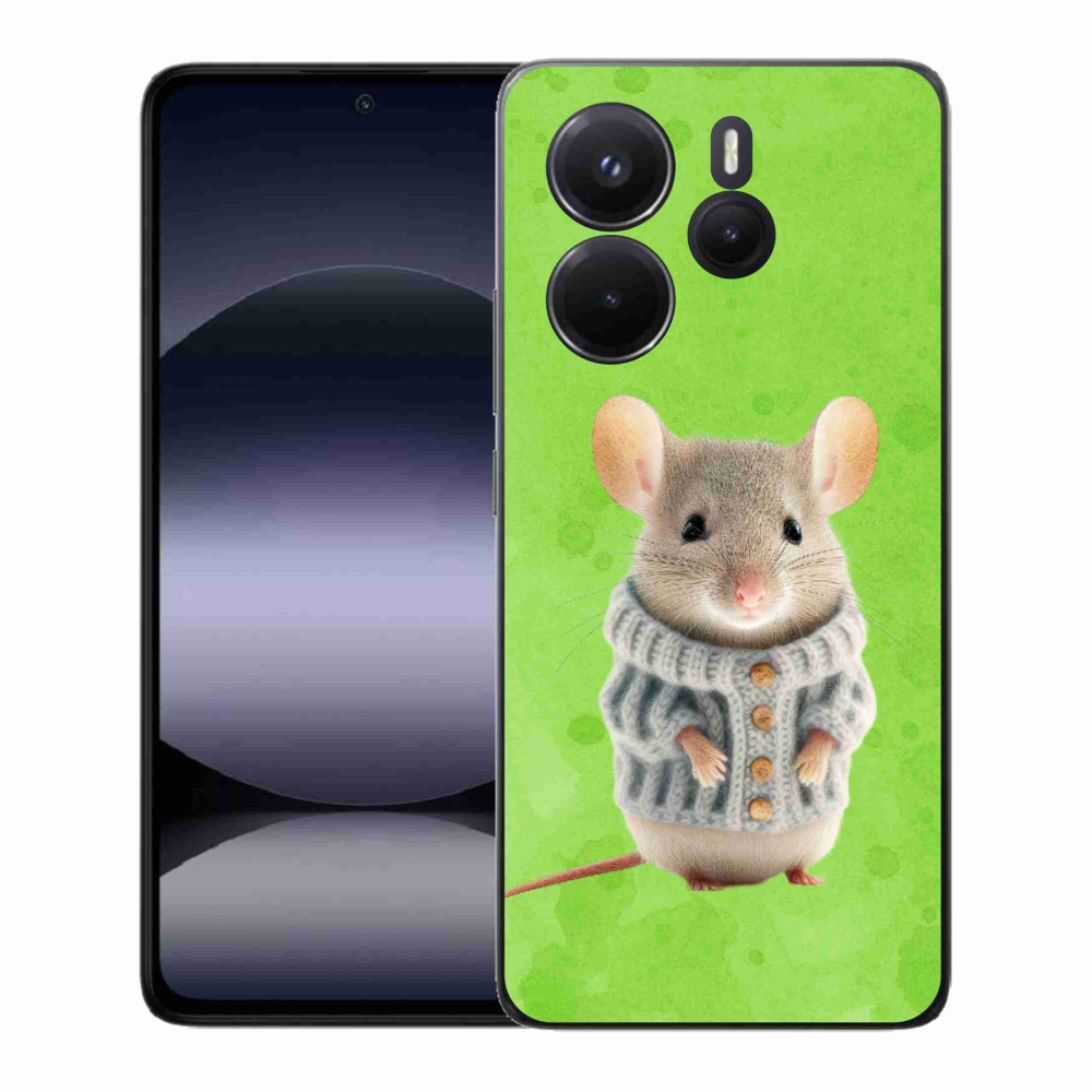 Gél borítás mmCase a Xiaomi Redmi Note 14-hez - egér pulóverben