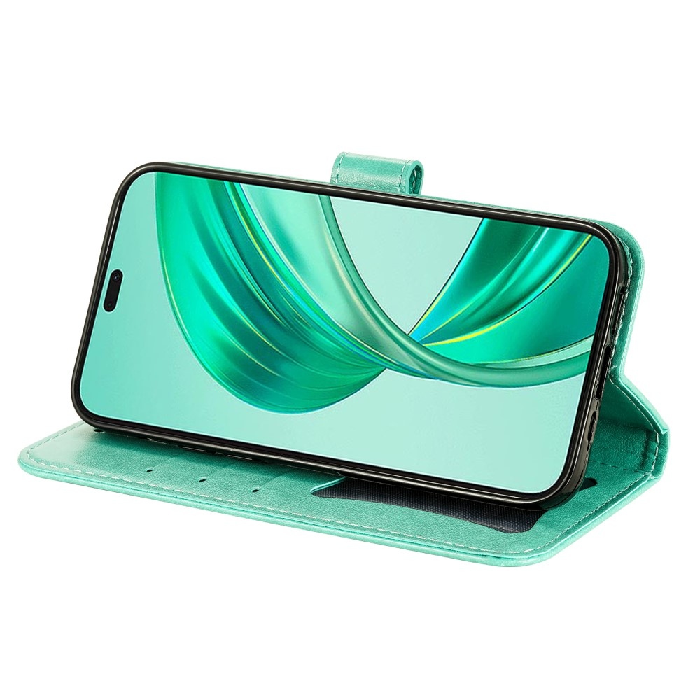 Mandala könyvtáska Honor X8b-hez - teal színű