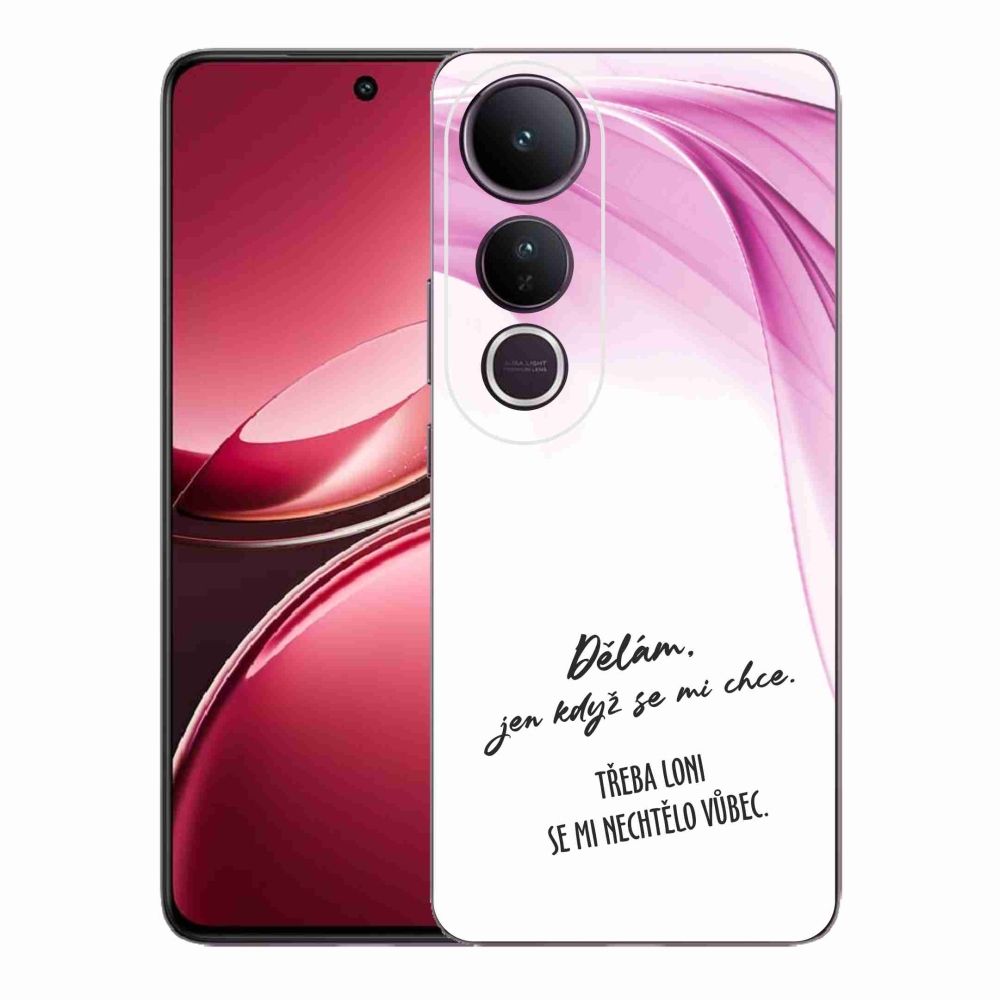 Gél borító mmCase a Vivo V50 Lite 4G/5G készülékhez - vicces szöveg 12 fehér háttérrel