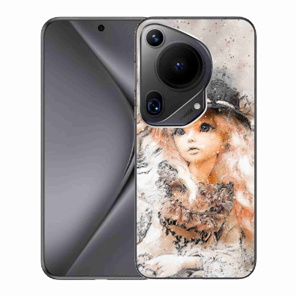 Gél borítás mmCase a Huawei Pura 70 Ultra számára - kislány kalapban