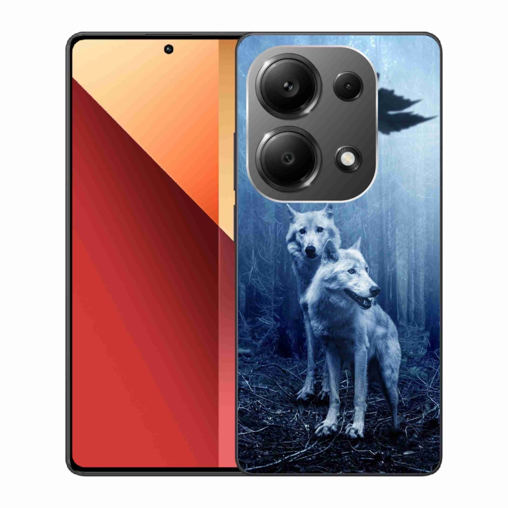 Zselés borítás mmCase a Xiaomi Redmi Note 13 Pro 4G/Poco M6 Pro - farkasok az erdőben