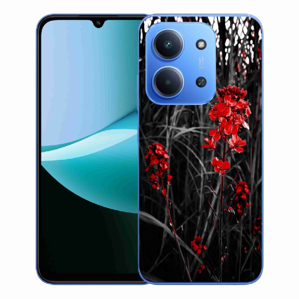 Gél borító mmCase a Xiaomi Redmi 15C 4G/5G (173mm) - piros növényhez