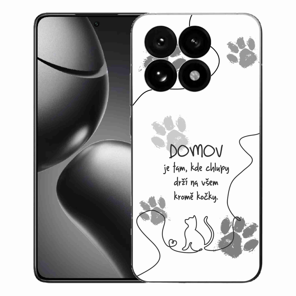 Gél borító mmCase a Xiaomi 15T-hez - macska motívum fehér háttérrel