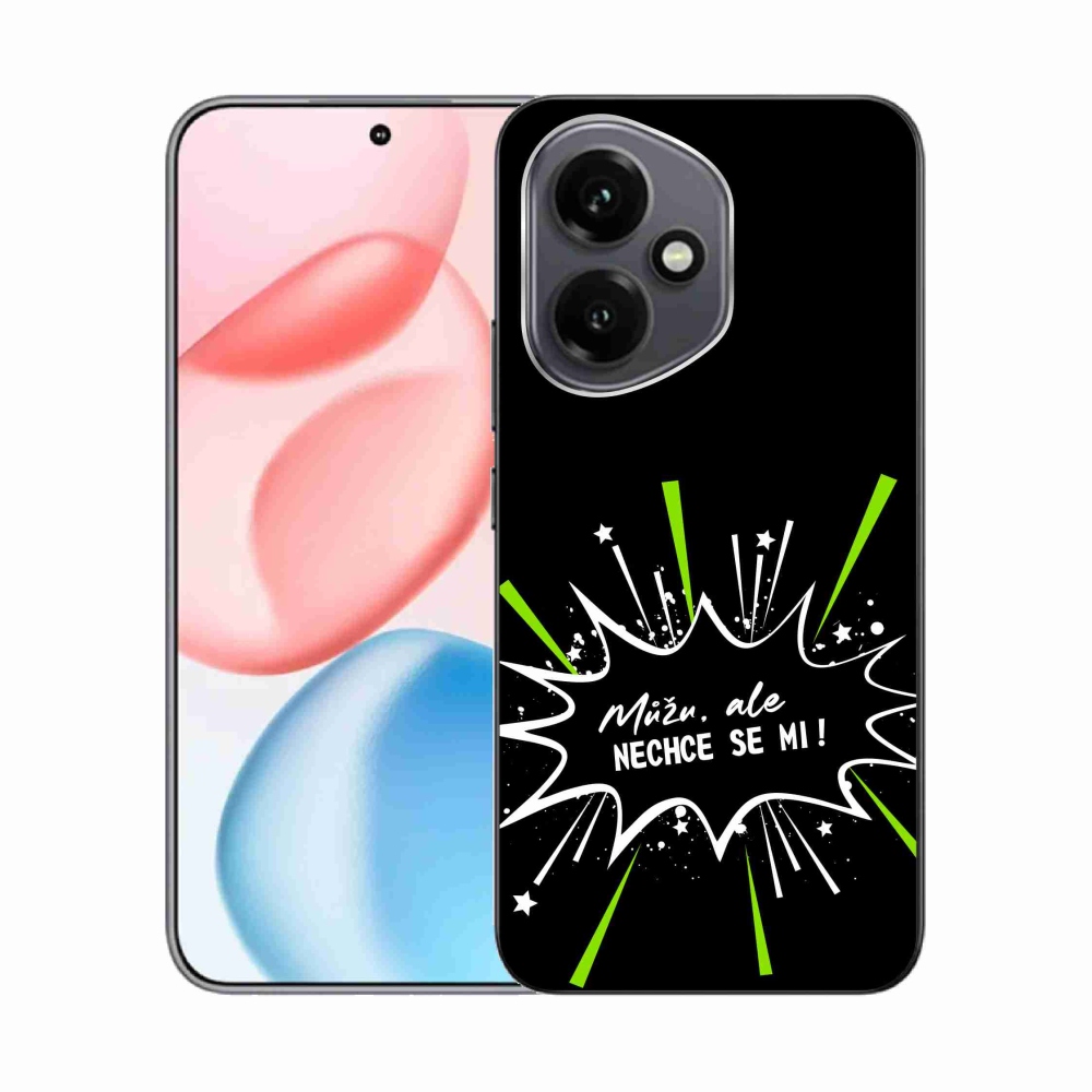 Gél borító mmCase a Honor 400-hoz - vicces szöveg 11 fekete háttér