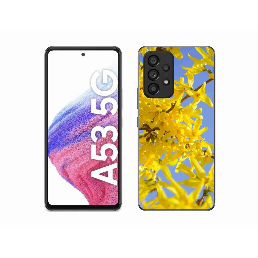 Gél borítás mmCase Samsung Galaxy A53 5G - sárga virágok