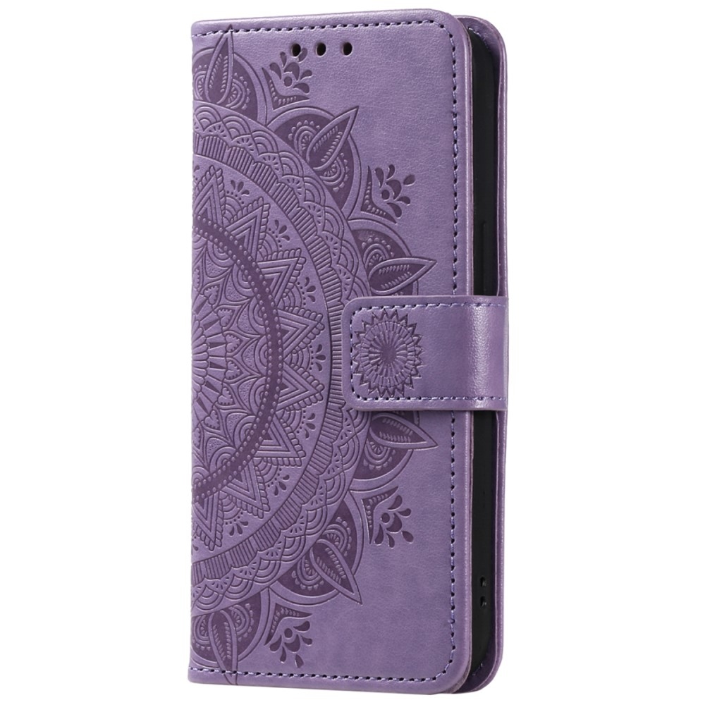 Mandala könyv tok Xiaomi Redmi Note 14-hez - lila