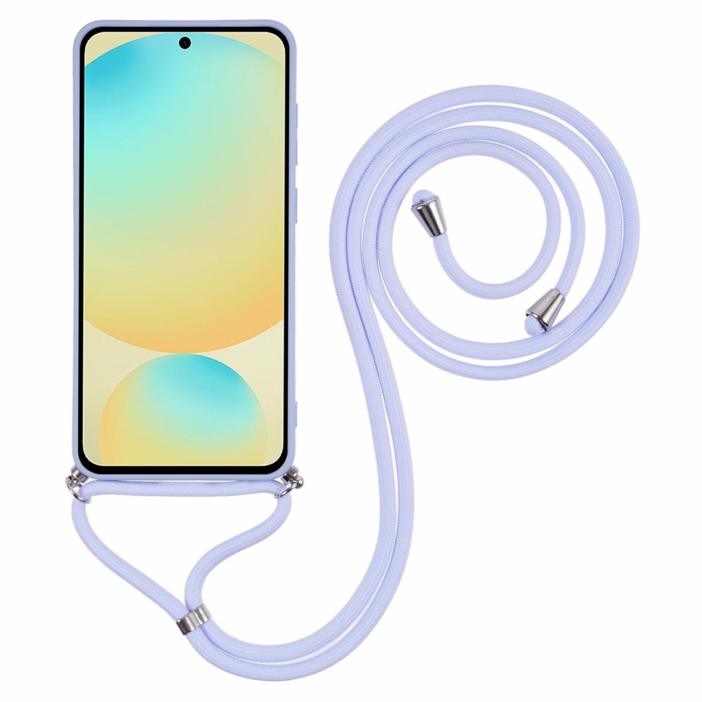 Bélelt zselés tok húzózsinórral Samsung Galaxy S25+ készülékhez - világos lila