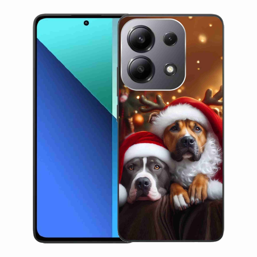 Gél borító mmCase a Xiaomi Redmi Note 13-hoz - Karácsonyi kutyák