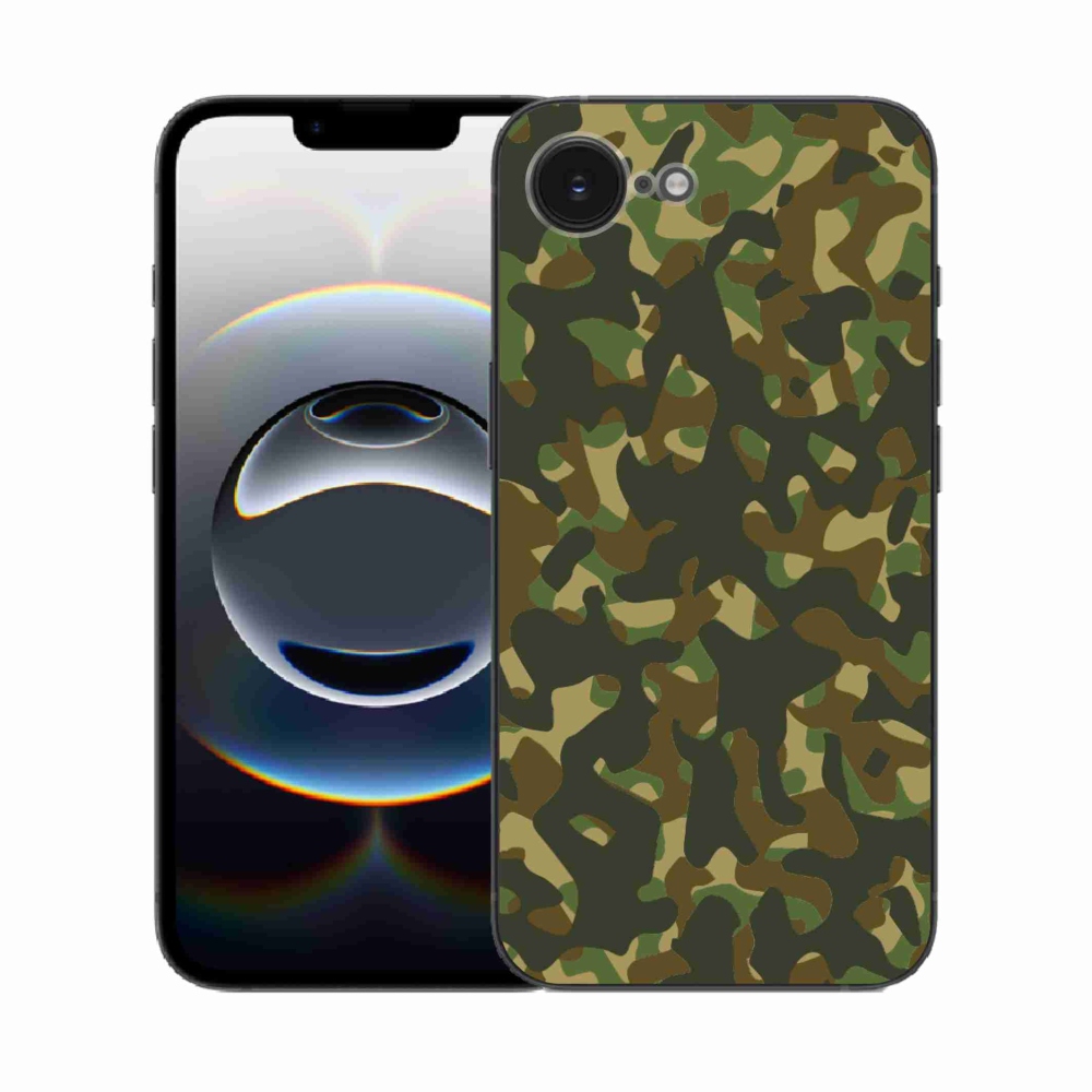 Zselés borítás mmCase iPhone 16e készülékhez - terepszínű minta 1