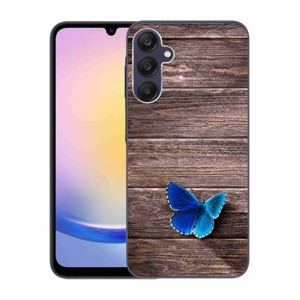 Gél védőhuzat mmCase Samsung Galaxy A25 5G - kék pillangó 1