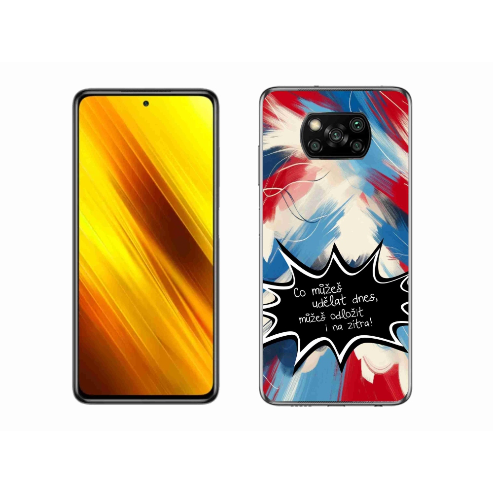 Gél borító mmCase a Xiaomi Poco X3 Pro készülékhez - vicces szöveg 9 fekete háttér