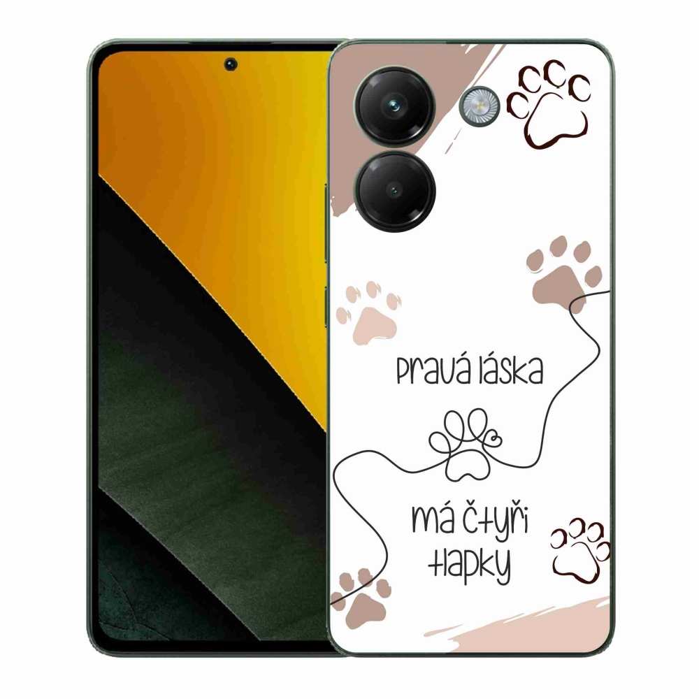 Gél borító mmCase a Xiaomi Poco M7 Pro 5G - kutya motívum 1 fehér háttérrel