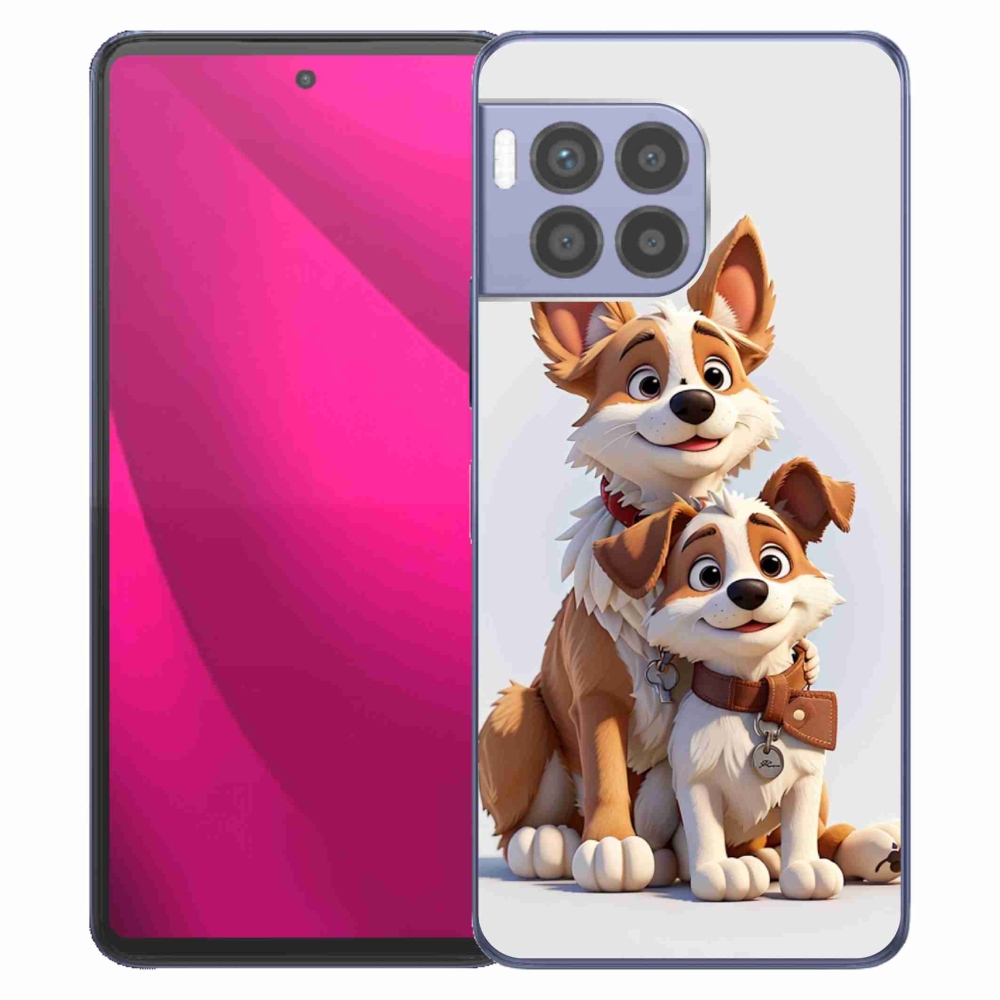 Zselés borítás mmCase a T-Mobile T Phone 2 Pro készülékhez - kutyák rajzolása