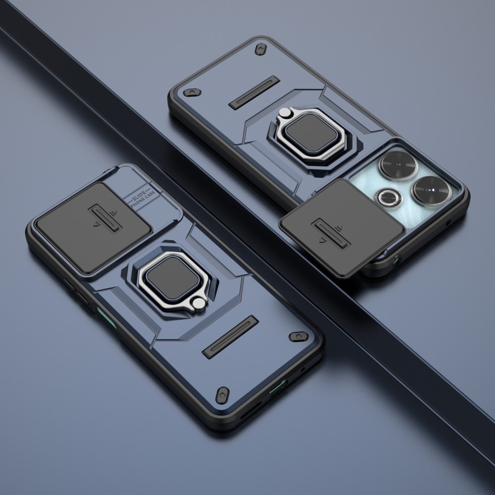 Lencse tartós hibrid borítás a Xiaomi Redmi 13 4G/Poco M6 4G készülékhez - kék