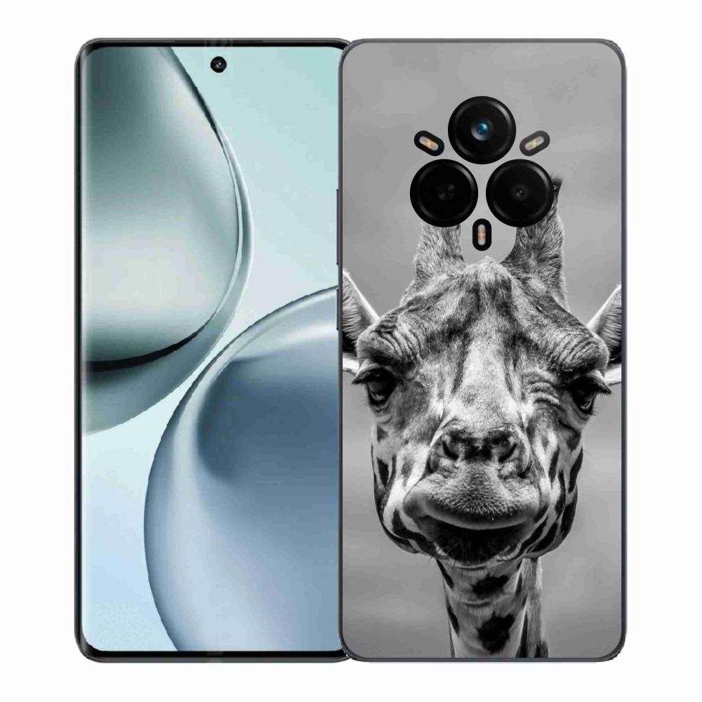 Gél borítás mmCase a Realme 14 Pro 5G készülékhez - fekete-fehér zsiráf