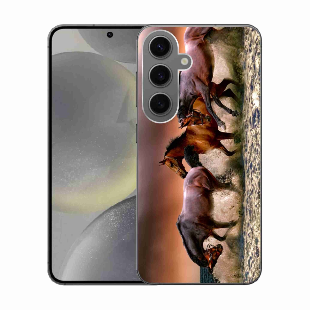Gél tok mmCase a Samsung Galaxy S24 készülékhez - lovak 1