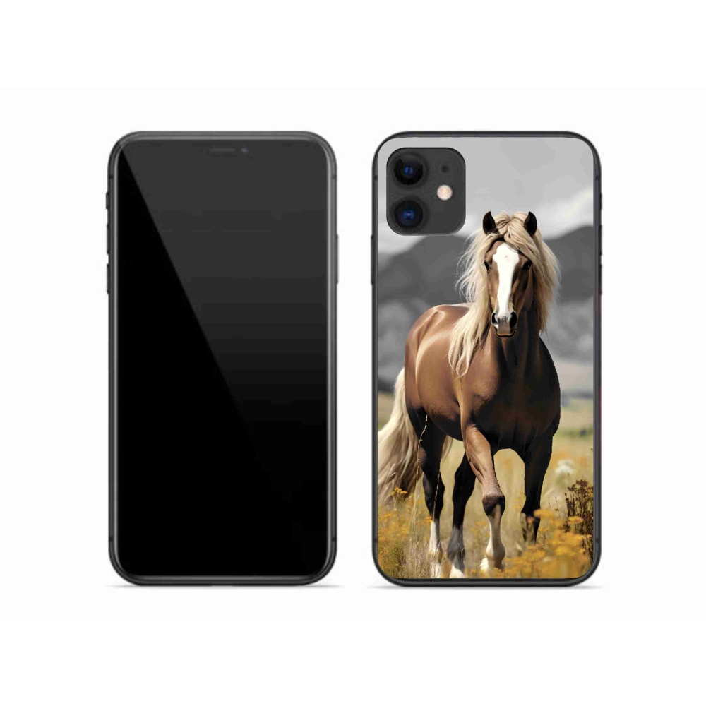 Zselés borítás mmCase iPhone 11 készülékhez - barna ló 1