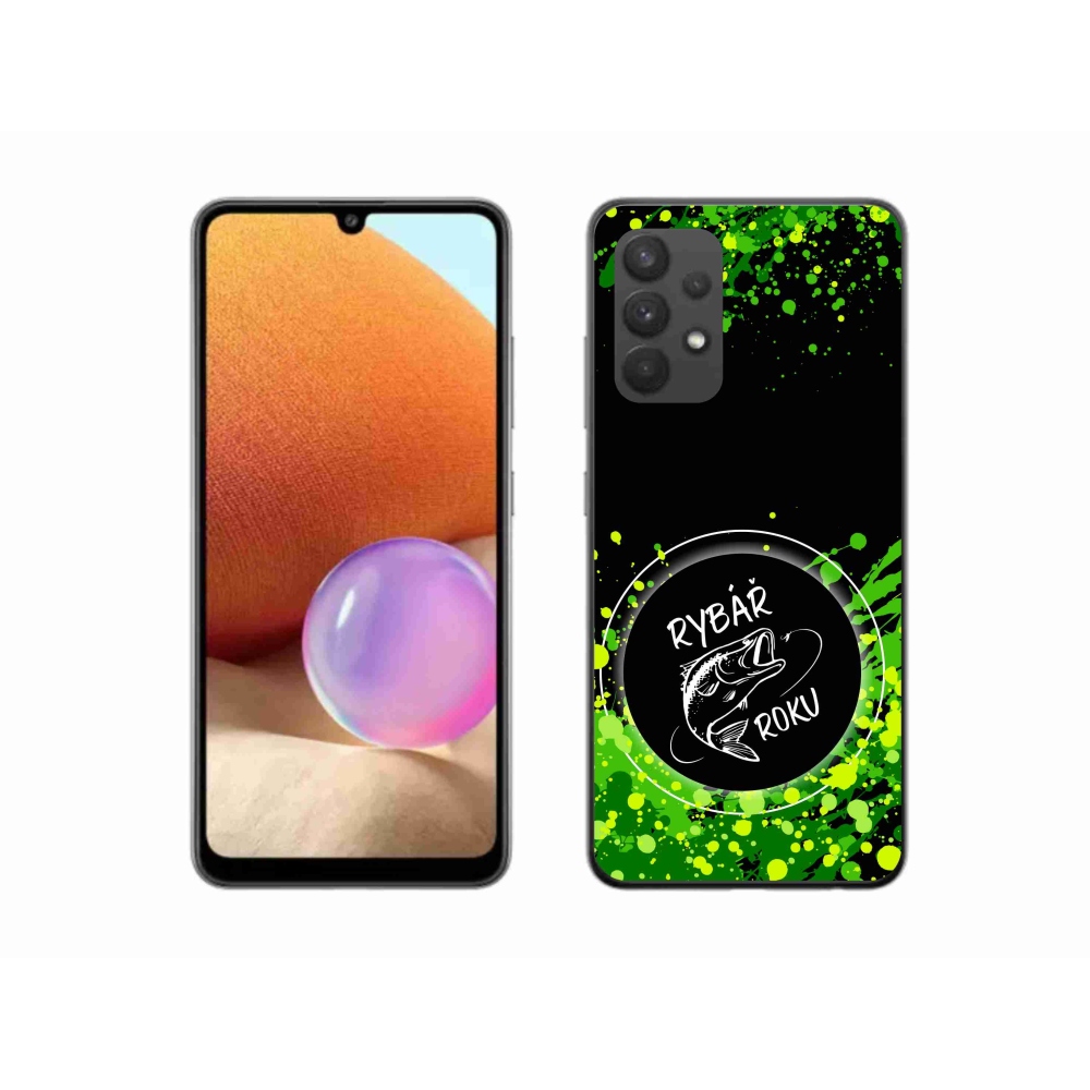 Gél borító mmCase Samsung Galaxy A32 4G - az év halászának fekete háttere