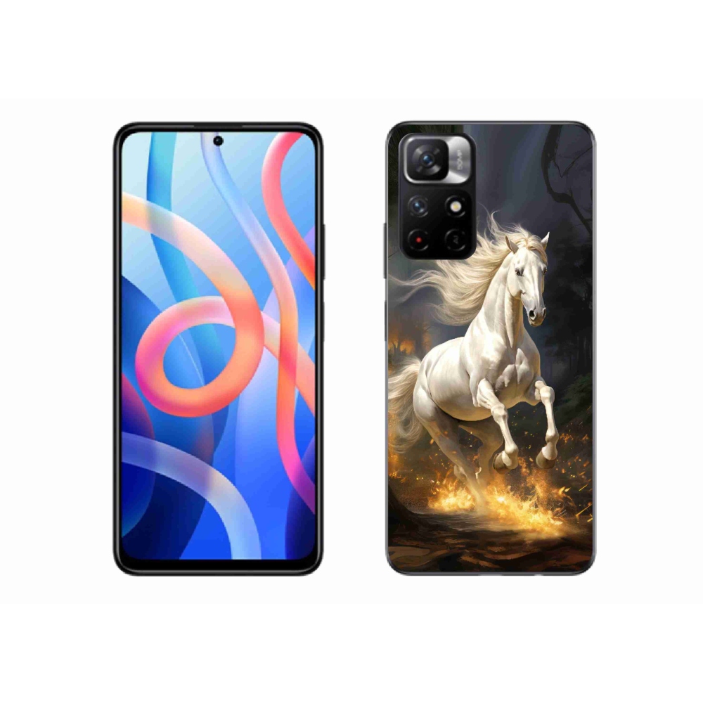 Gél borítás mmCase a Xiaomi Redmi Note 11S 5G-hez - fehér ló 2