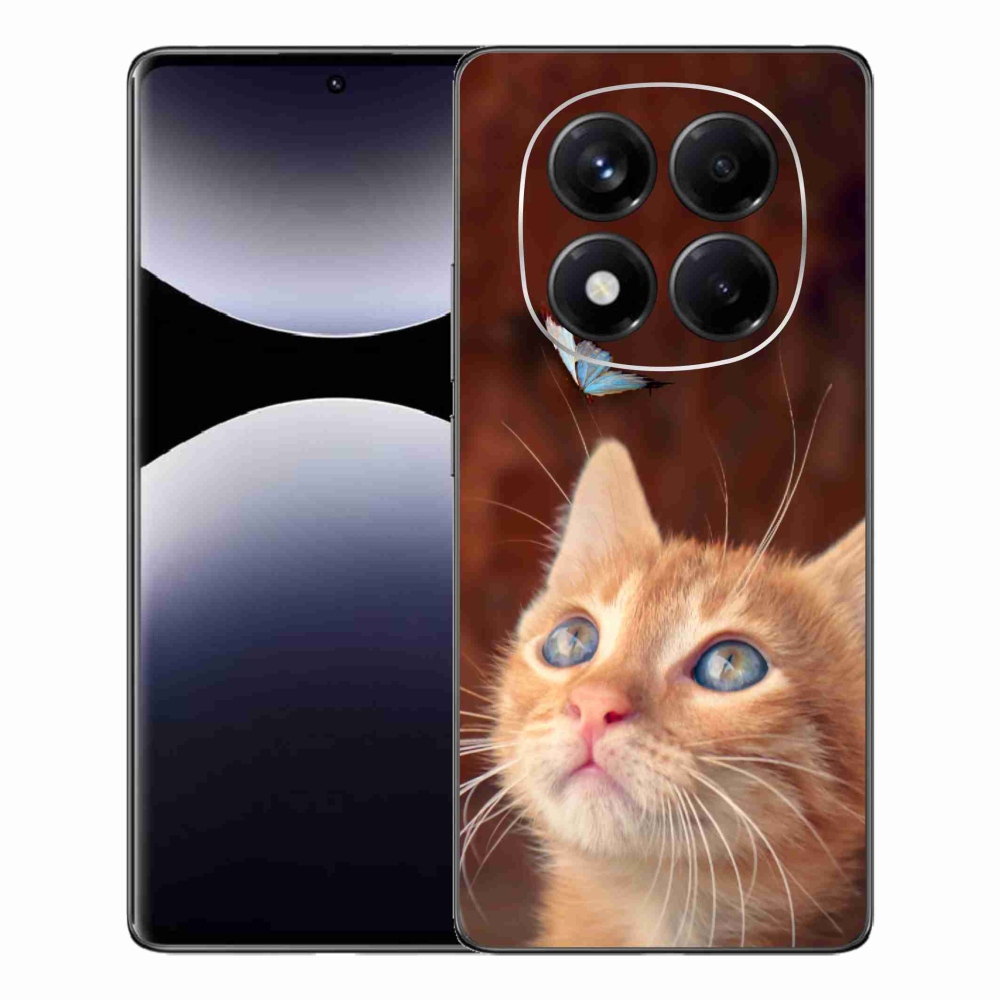 Gél borítás mmCase a Xiaomi Redmi Note 14 Pro számára - pillangó és cica