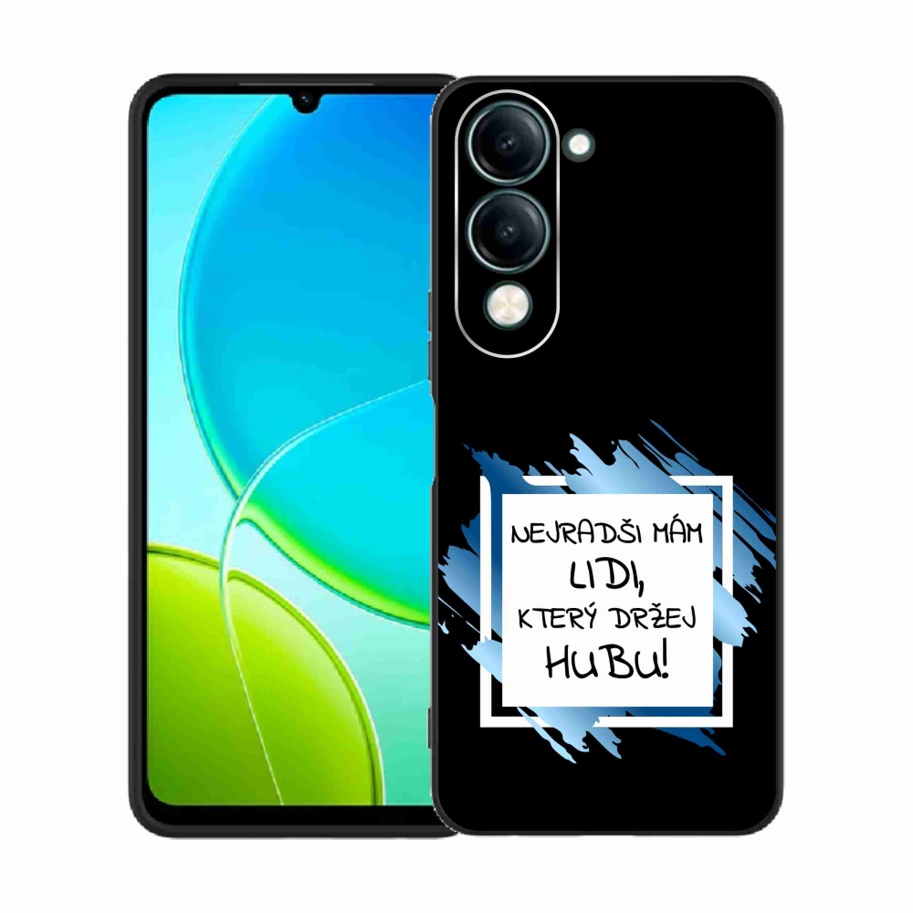 Gél borító mmCase Vivo Y29s 5G - vicces szöveg 7 fehér és fekete háttérrel