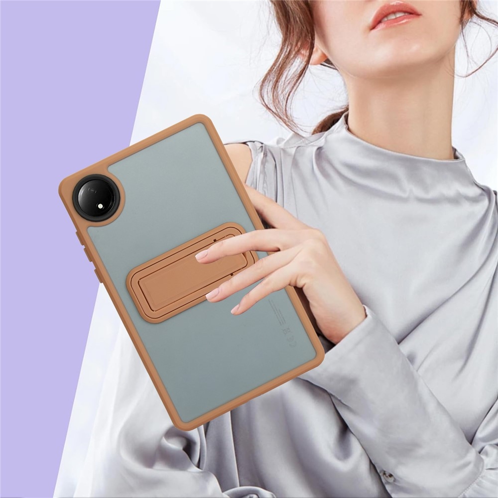 Skiny zselés tok fix hátlappal és flip állvánnyal Xiaomi Redmi Pad SE 8.7 készülékhez - arany színben