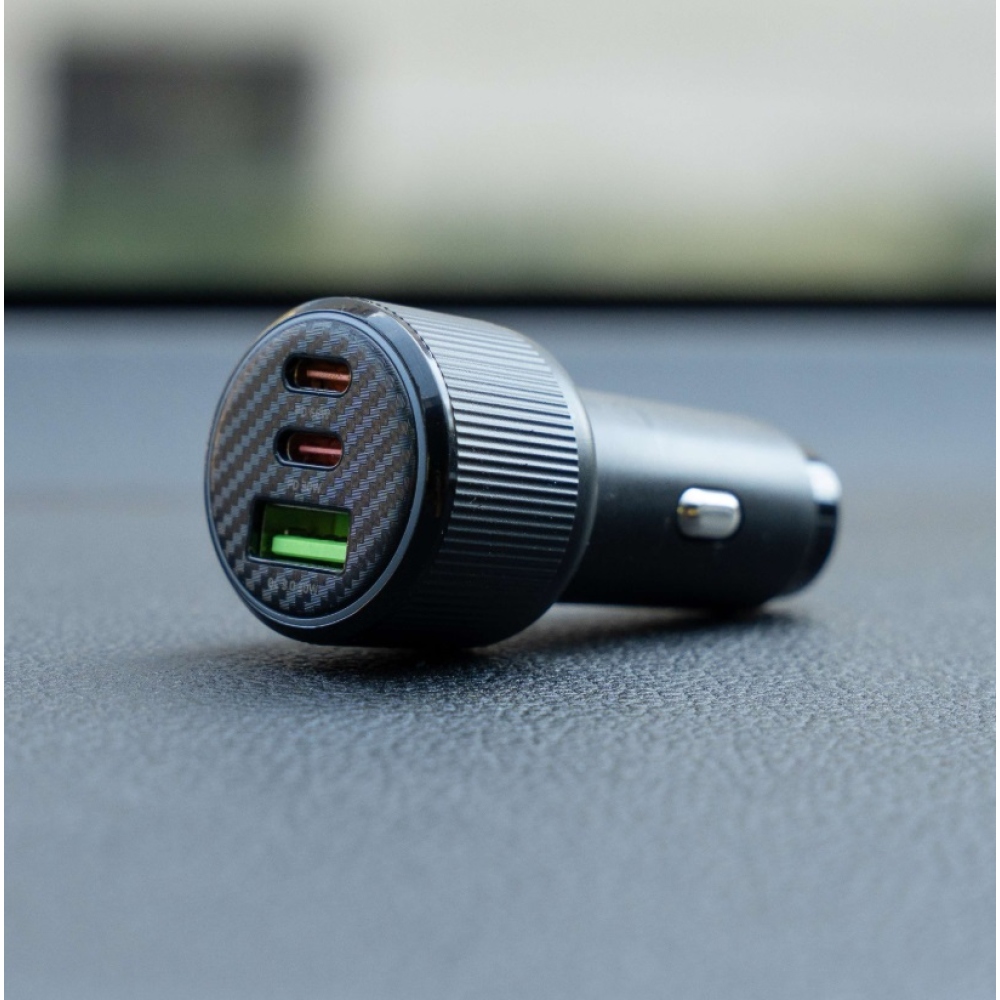 Swissten CL adapter 2x USB-C PD + USB-A, 95W - fekete