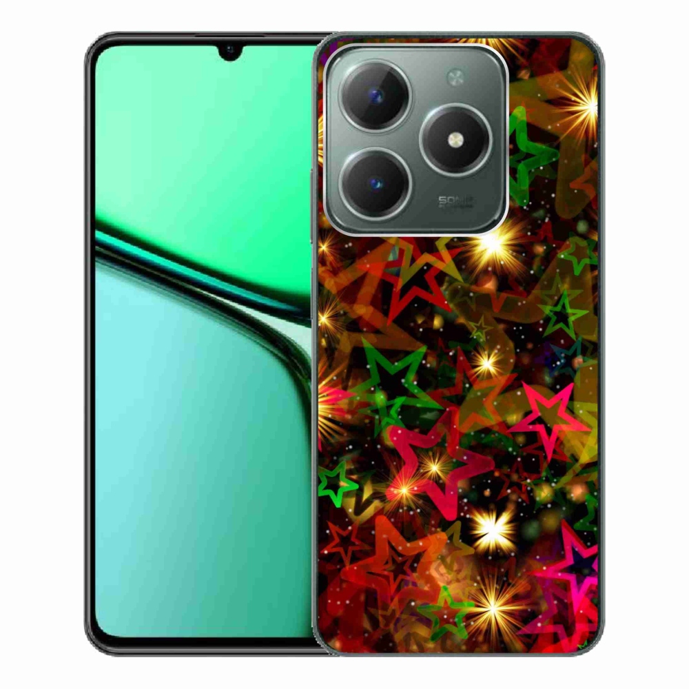 Gél borító mmCase a Realme C61 készülékhez - színes csillagok