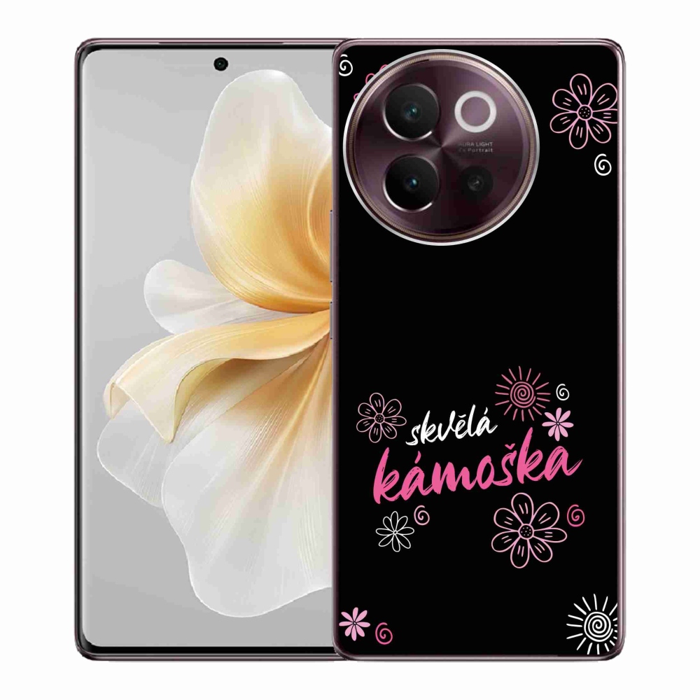 Gél borító mmCase a Vivo V40 Lite 5G-n - nagyszerű haver fekete háttérrel