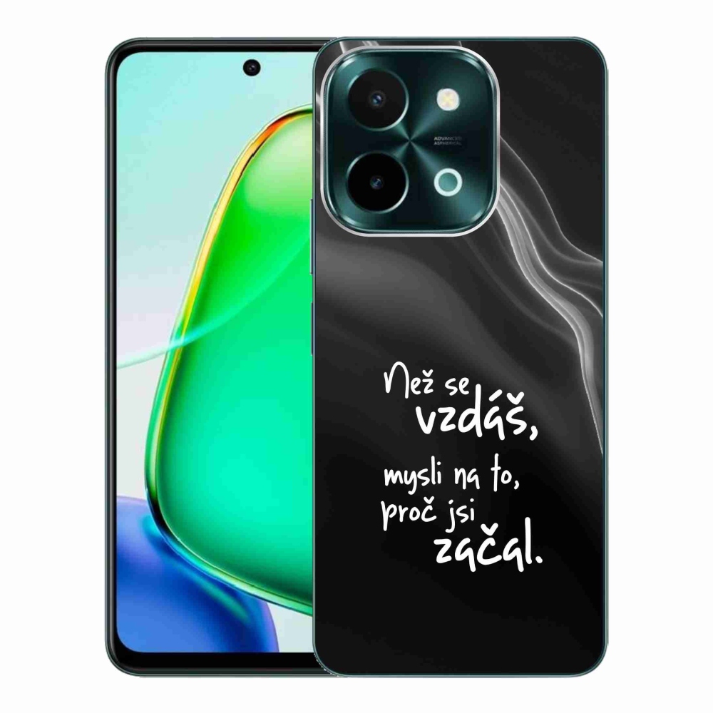 Gél borítás mmCase a Vivo Y28-on - idézet 2 fekete háttér