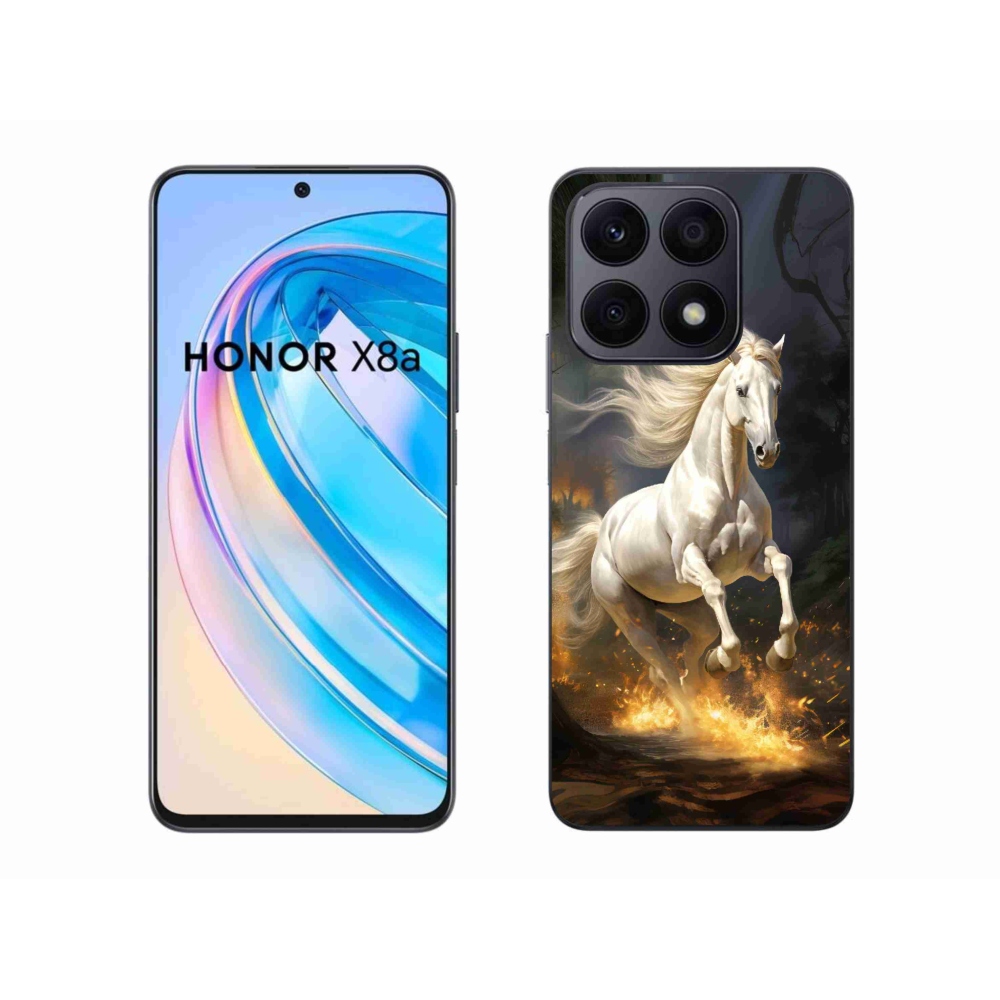 Zselés borítás mmCase a Honor X8a készülékhez - fehér ló 2