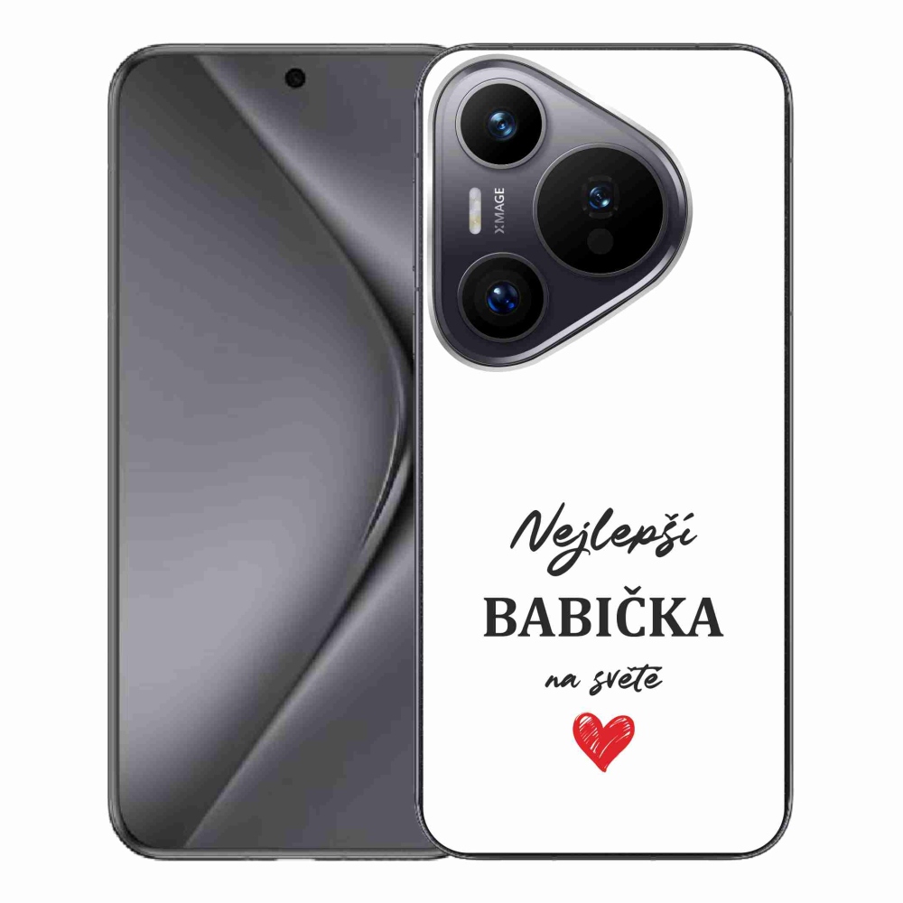 Gél borító mmCase a Huawei Pura 70 Pro - Best Grandma 1 fehér háttérrel