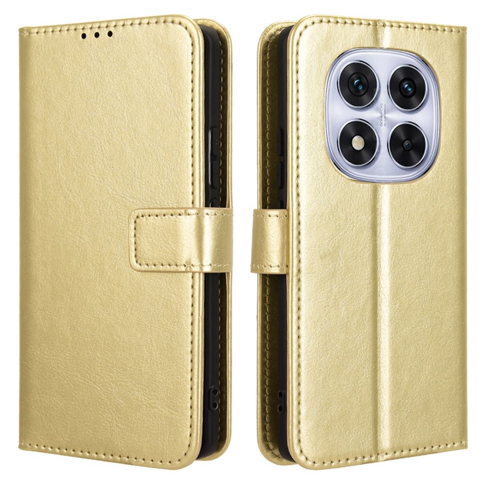 Őrült könyv tok a Xiaomi Redmi Note 14 Pro 5G/Poco X7 5G/Note 14 Pro+ 5G számára - arany színben