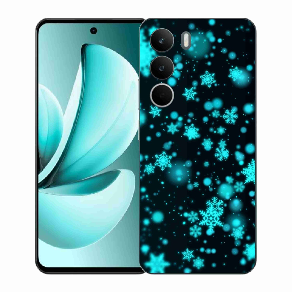 Gél borító mmCase a Realme C71 készülékhez - hópelyhek 1