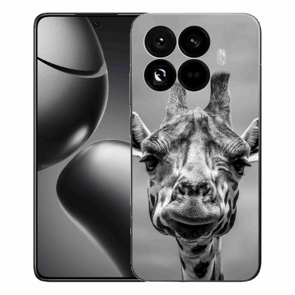 Gél borítás mmCase a Xiaomi 15T Pro számára - fekete-fehér zsiráf