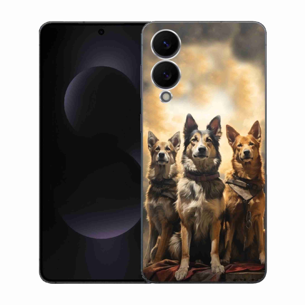 Gél borítás mmCase Samsung Galaxy S25 Edge készülékhez - három kutya