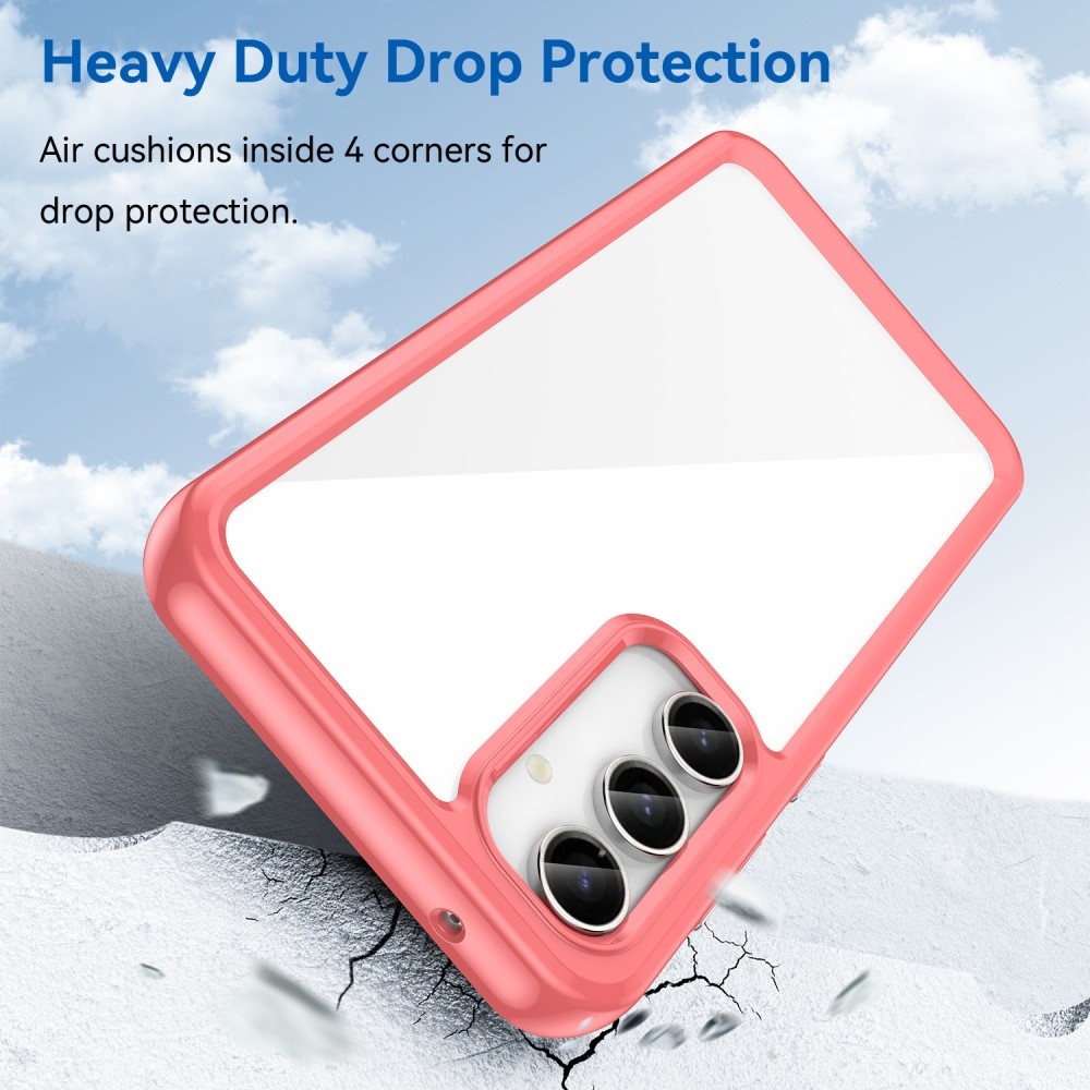 Gél tok kemény hátlappal Samsung Galaxy S23 FE készülékhez - piros