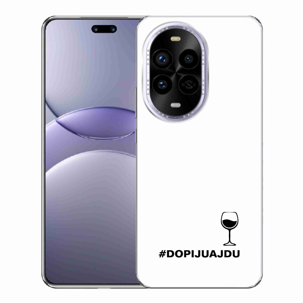 Gél borítás mmCase a Huawei Nova 13 Pro 5G készülékhez - bor motívum fehér háttérrel