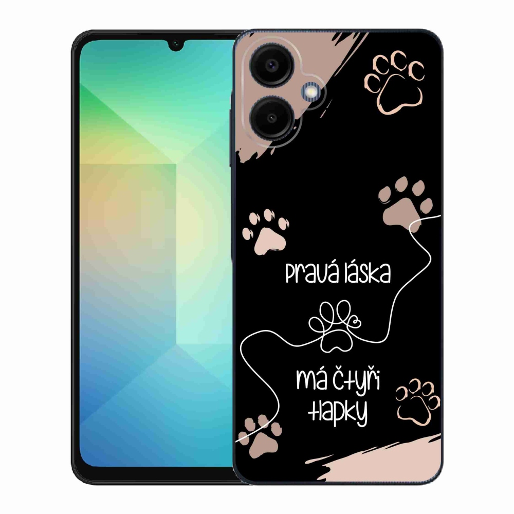 Gél borítás mmCase Samsung Galaxy A06 4G - kutya motívum 1 fekete háttér