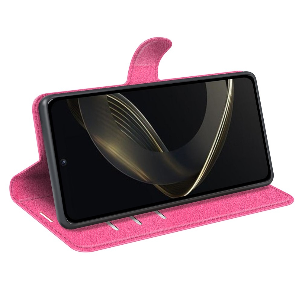 Litchi könyv tok a Huawei Nova 11-hez - rózsaszínű