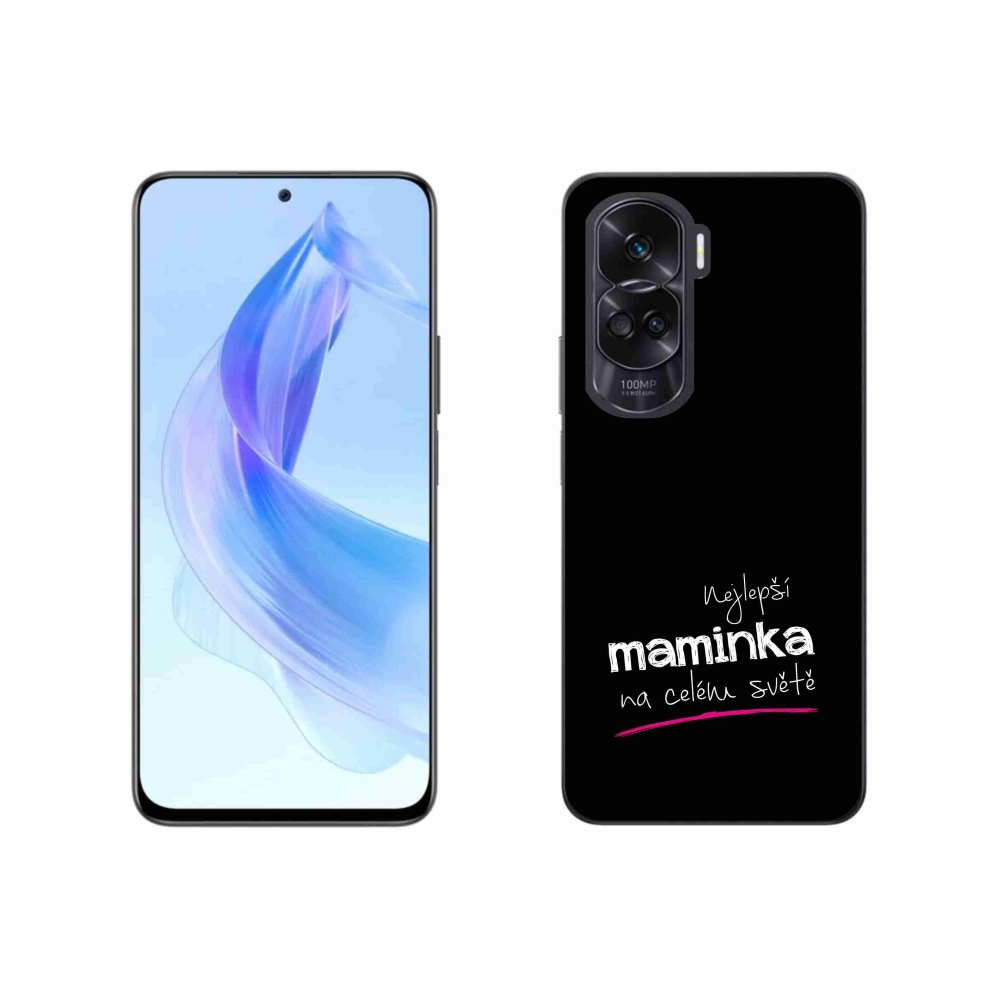Gél borító mmCase a Honor 90 Lite számára - legjobb anya 4 fekete háttérrel