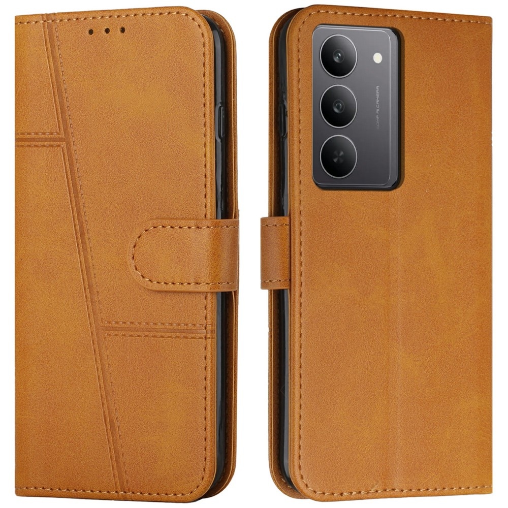 Line könyvtáska a Realme C75 készülékhez - sárga