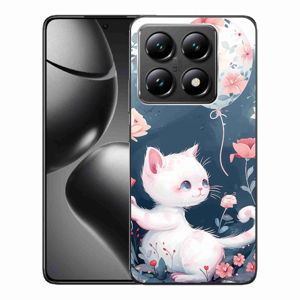 Gél borító mmCase a Xiaomi 14T-hez - cica lufival