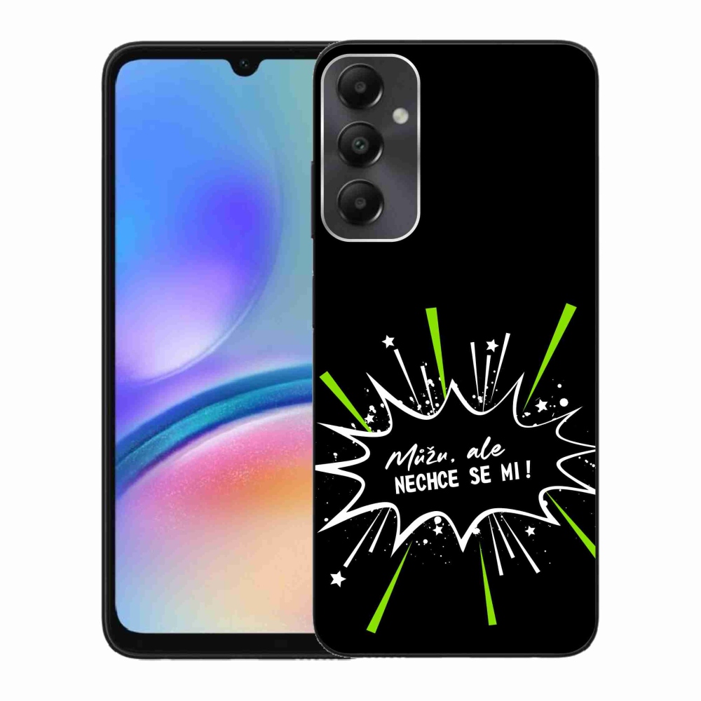 Gél borító mmCase Samsung Galaxy A05s készülékhez - vicces szöveg 11 fekete háttér