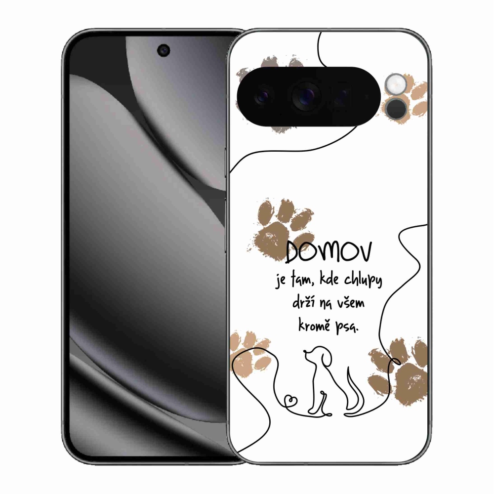 Gél borítás mmCase a Google Pixel 10 Pro XL-hez - kutya motívum fehér háttérrel