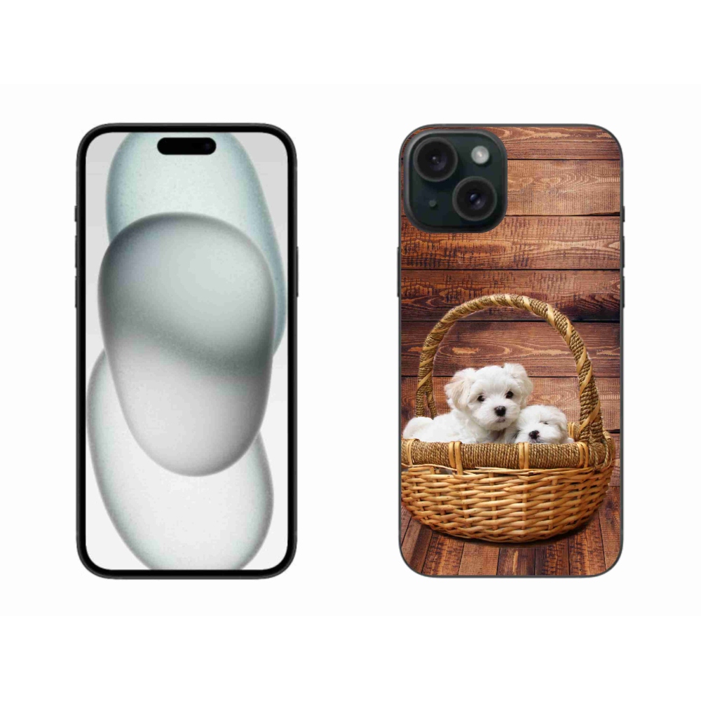 Zselés borítás mmCase iPhone 15 Plus készülékhez - kiskutyák